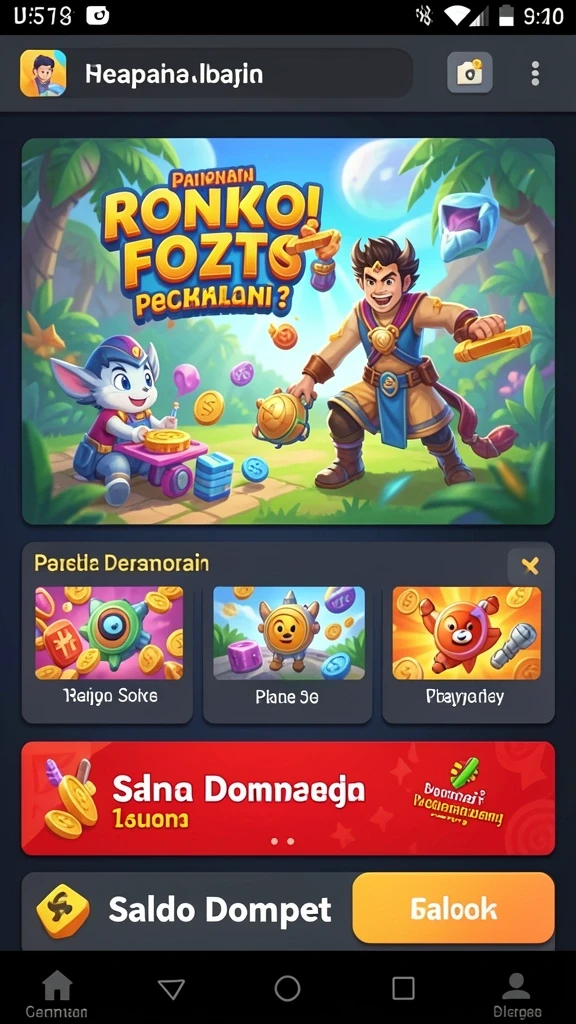ormastoto - Tampilan awal yang menarik dengan karakter yang dapat dipilih.